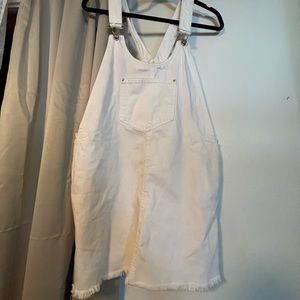 White overall dress